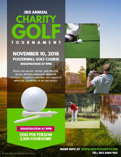 charity golf tournament flyer|golf tournament flyers for microsoft word.